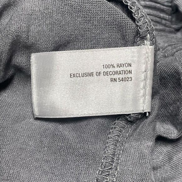 Old Navy Slate Gray Blue Double Flutter Sleeve Cinch Waist Top - Picture 6 of 6